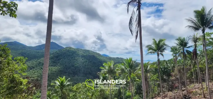 Impresionante terreno con vista al mar y a la jungla en la cima de las colinas de Haad Yao