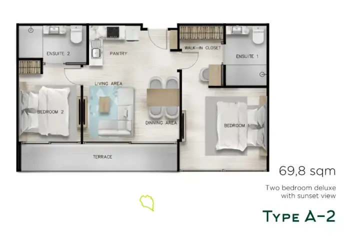 Neue 2-Zimmer-Wohnung in einer 5-Sterne-Residenz