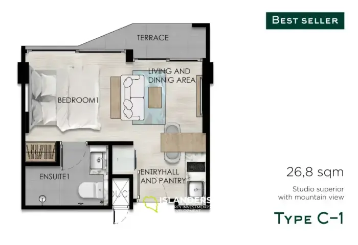 Studio Haut Standing de 26,8 m² dans Magnifique Résidence