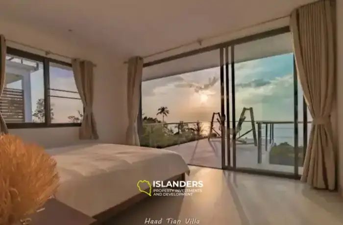 Poolvilla mit Meerblick – fußläufig zum Strand