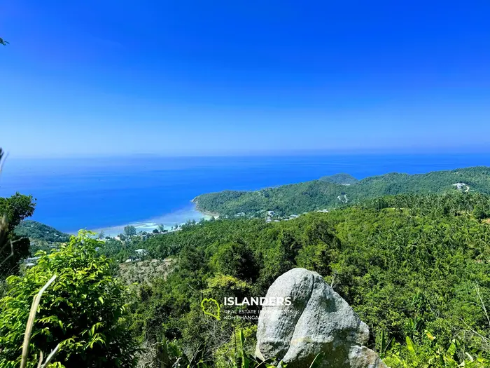 ที่ดินพระอาทิตย์ตกวิวทะเลที่สวยงามอย่างแน่นอนหาดยาว 4 ไร่ เกาะพะงัน