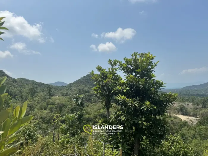 Terrain vue mer et jungle avec bon potentiel à Sritanu (route sale, pas d'électricité), 5,6725 Rai