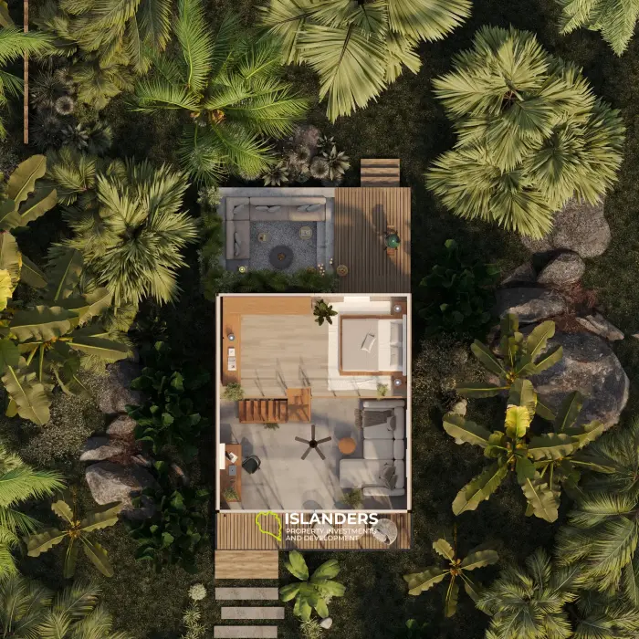 ¡Casas boutique de 1 dormitorio con jardín en Chaloklum!