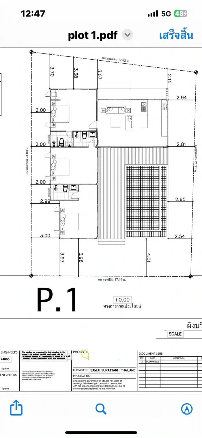 3 bedroom 3 toilet 1 living room  villa 190 square meter on Maenam