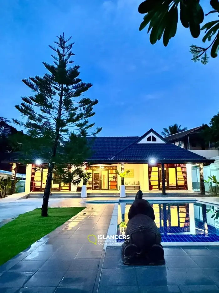 4 bedroom pool villa with the large plot