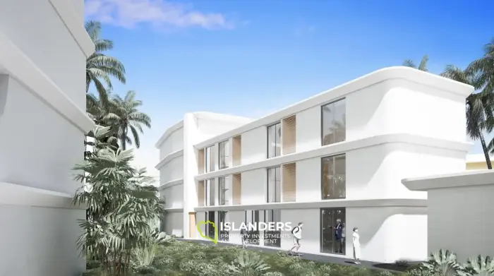 Appartement avec vue sur la mer dans un complexe résidentiel en bord de mer (projet sur plan)