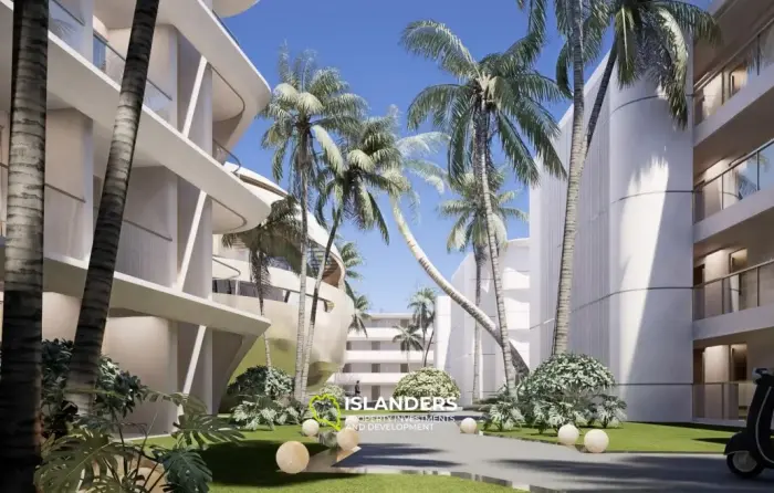 Appartement avec vue sur la mer dans un complexe résidentiel en bord de mer (projet sur plan)