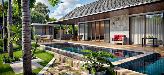 Villa avec piscine de 3 chambres (projet sur plan)