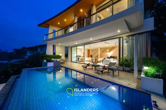 Panoramic pool villa 4 bedrooms in a good area