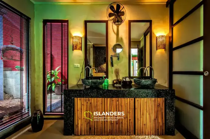 Villa avec piscine et 3 chambres de style balinais