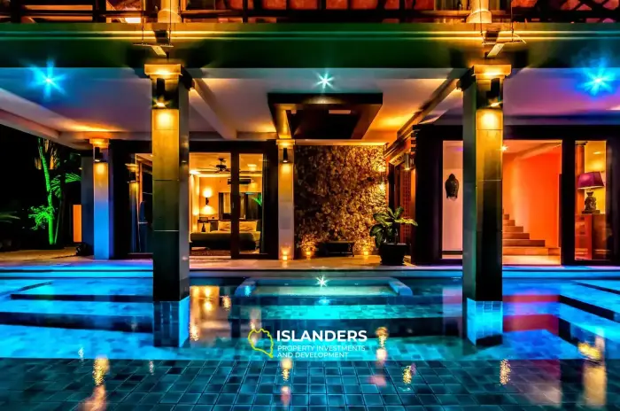 Villa avec piscine et 3 chambres de style balinais