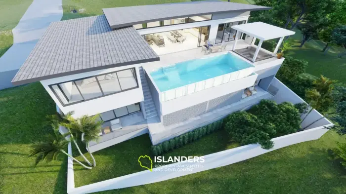 Villa avec 4 chambres et vue mer à Chaweng (en construction)