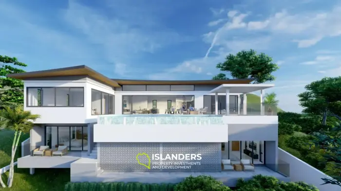 Villa avec 4 chambres et vue mer à Chaweng (en construction)