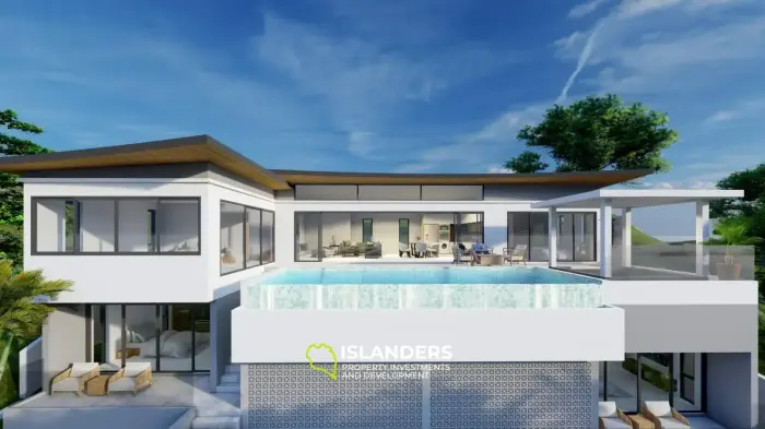 Villa avec 4 chambres et vue mer à Chaweng (en construction)