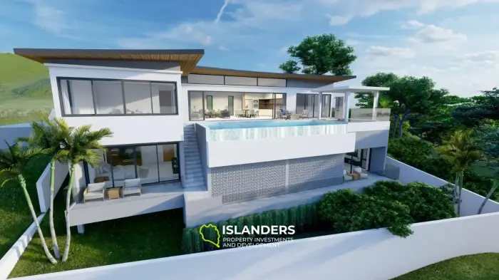 Villa avec 4 chambres et vue mer à Chaweng (en construction)