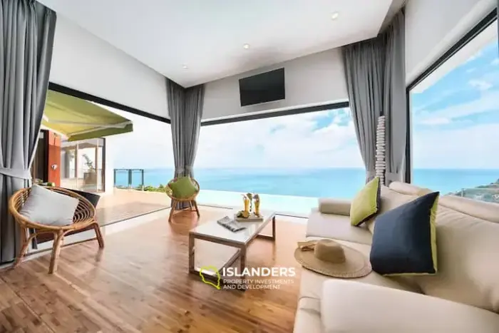 Elegant modern luxury 5* villa overlooking Chaweng beach