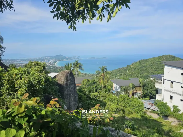 Terrain avec vue sur la mer Chaweng noi 1463 m2 12 millions La réglementation de construction est de 6 mètres de hauteur