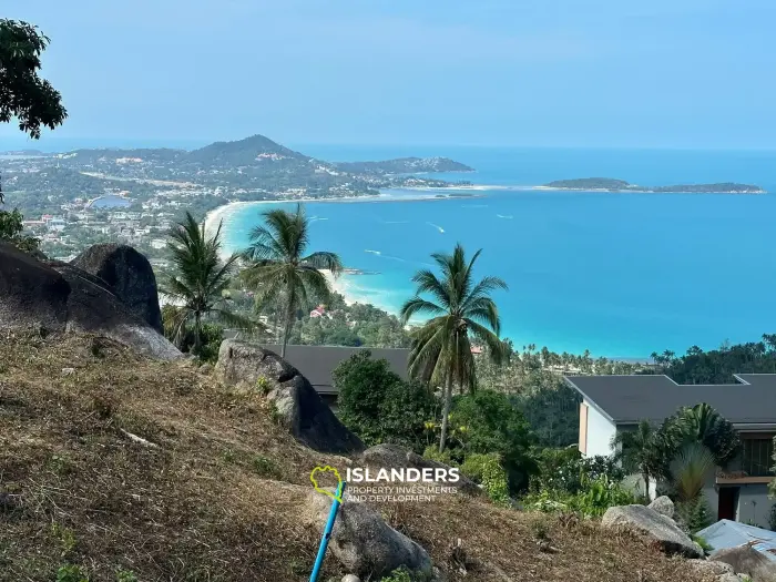 Terrain avec vue sur la mer Chaweng noi 1463 m2 12 millions La réglementation de construction est de 6 mètres de hauteur