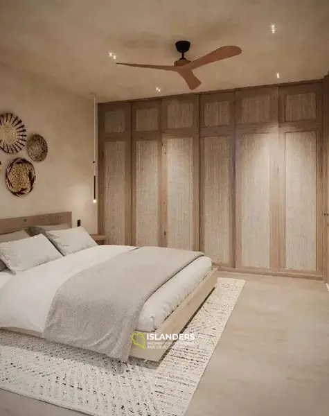 فيلا حمام سباحة مكونة من غرفتي نوم ومكتب في مجمع مرموق