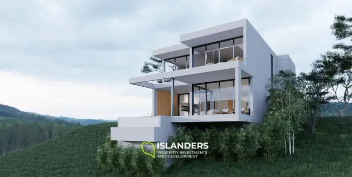 Zweistöckige Poolvilla mit 3 Schlafzimmern und Panoramablick auf das Meer