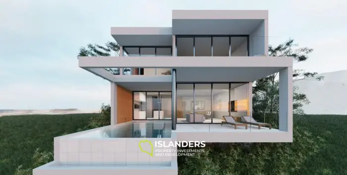 Zweistöckige Poolvilla mit 3 Schlafzimmern und Panoramablick auf das Meer