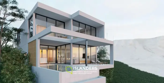 Zweistöckige Poolvilla mit 3 Schlafzimmern und Panoramablick auf das Meer
