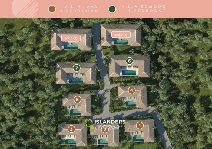 湾のパノラマビューを望む快適な4ベッドルームのプールヴィラ