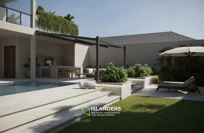Pool villa 2 bdrm 300 meters from the beach