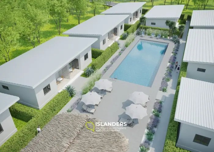 Phangan Tropical Villas – Maison de 3 chambres avec piscine commune pour les nomades numériques au paradis !