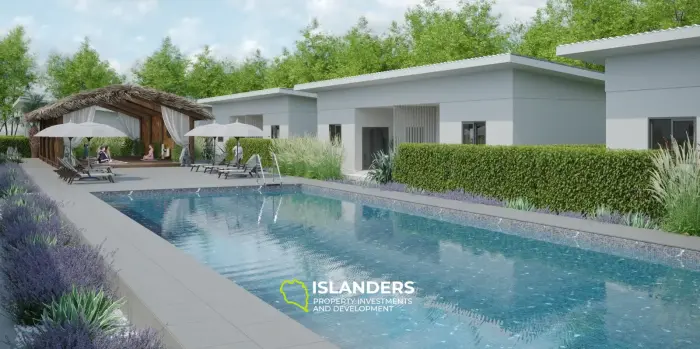 Phangan Tropical Villas – Maison de 3 chambres avec piscine commune pour les nomades numériques au paradis !