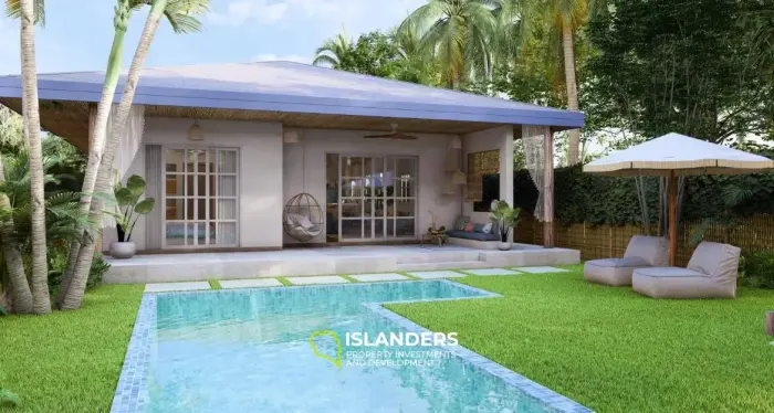 Familienorientiertes Luxus-Villenprojekt mit Pool (2/4 verfügbar) – Hin-Kong/Wok-Tum, Koh Phangan – Bezugsfertig im Oktober 2025