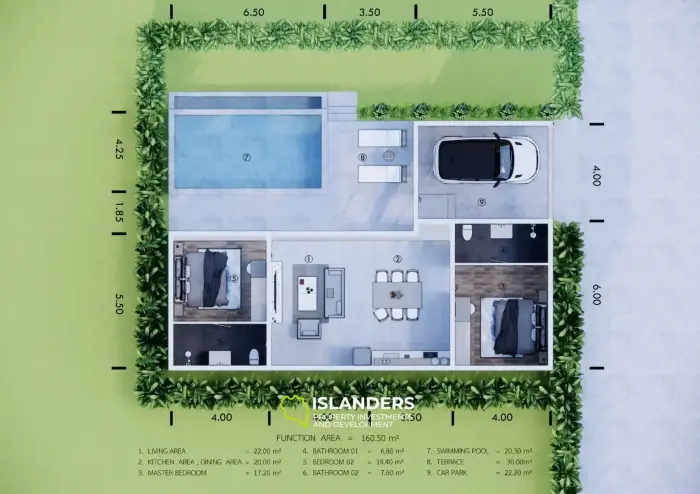 Luxury 2 bdrm pool villa in prestigious area