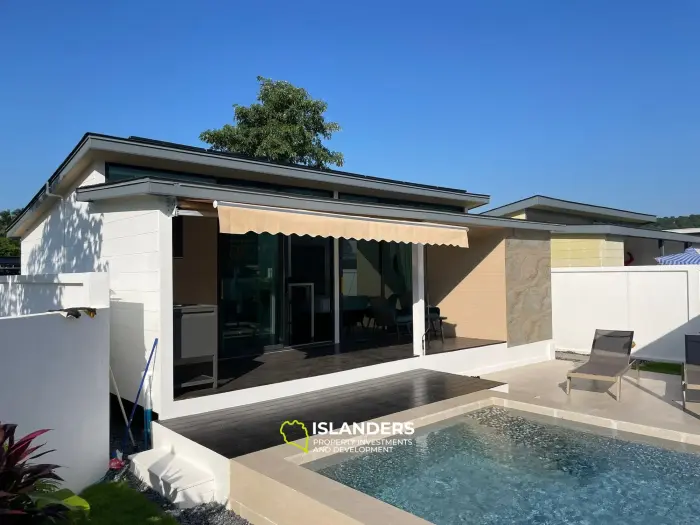 Villa de 2 dormitorios con piscina y una arquitectura cuidadosamente diseñada