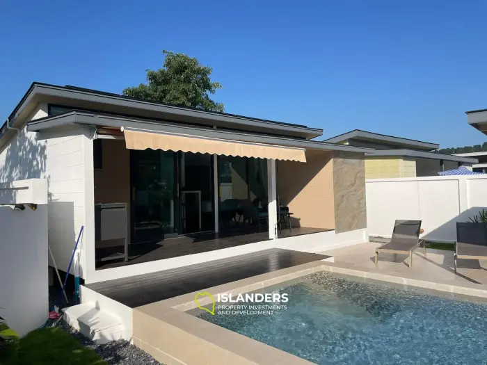Villa de 2 dormitorios con piscina y una arquitectura cuidadosamente diseñada