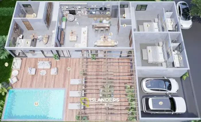 Wunderschöne 3-Schlafzimmer-Poolvilla mit einzigartigem Blick auf das Elefantenschutzgebiet