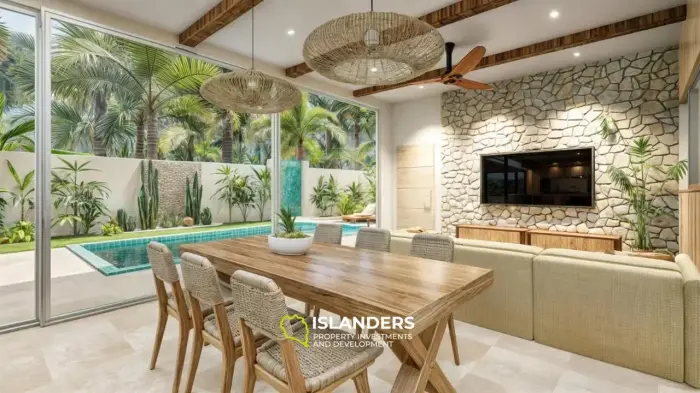 Spacious 3 bdrm pool villa in a quiet area with picturesque views 