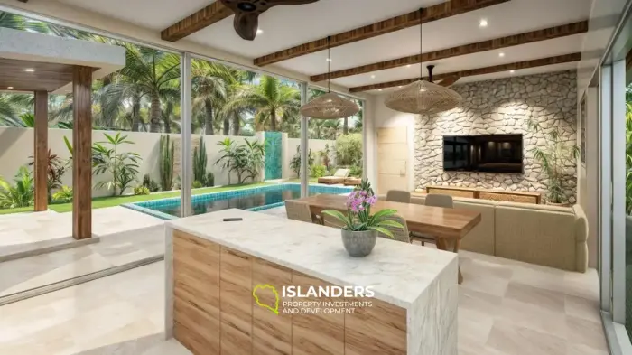 Spacious 3 bdrm pool villa in a quiet area with picturesque views 
