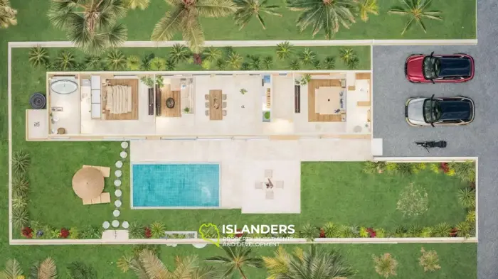 Spacious 3 bdrm pool villa in a quiet area with picturesque views 