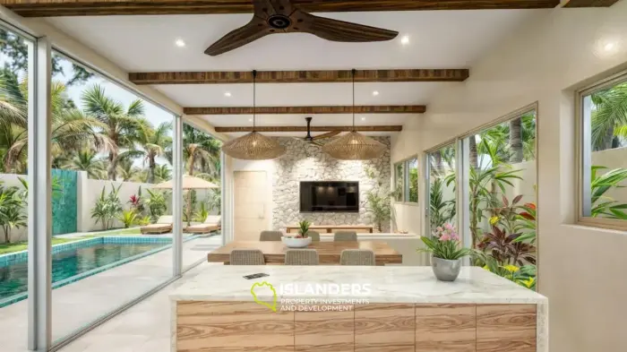 Spacious 3 bdrm pool villa in a quiet area with picturesque views 