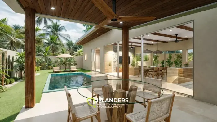 Spacious 3 bdrm pool villa in a quiet area with picturesque views 