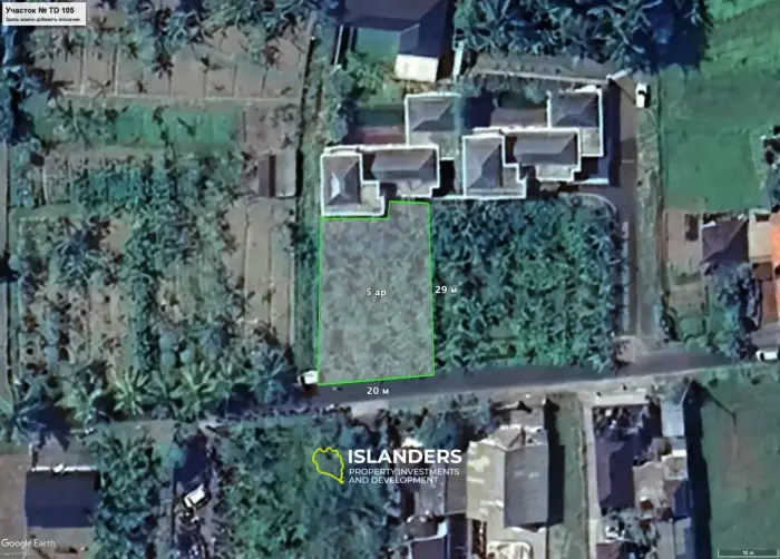 Земля на Бали в районе Убуд № TD 108 5 ар (5 соток). Leasehold на 30 лет.