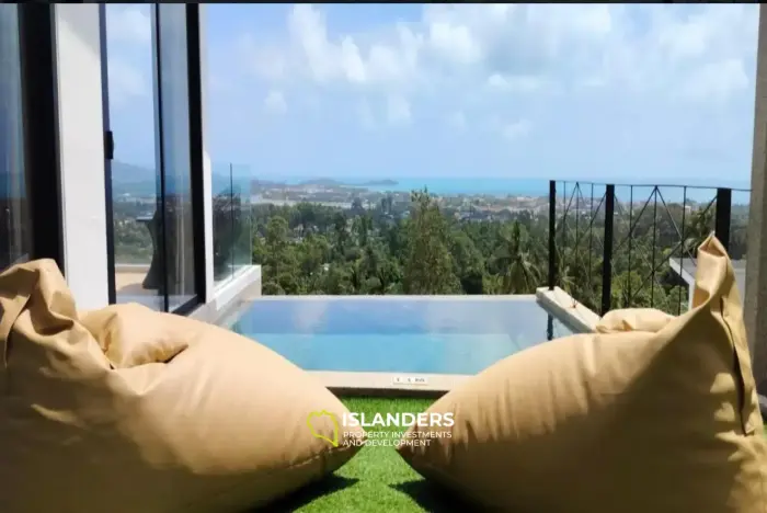 Apartamentos modernos de 2 habitaciones con grandes ventanas panorámicas.