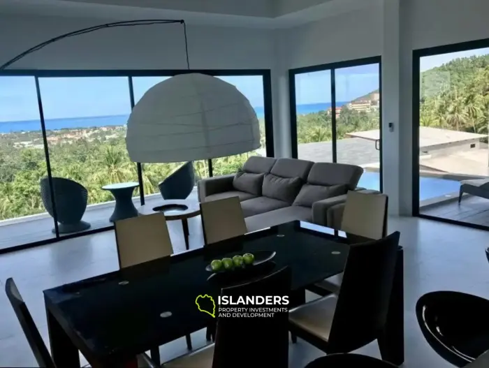 Apartamentos modernos de 2 habitaciones con grandes ventanas panorámicas.