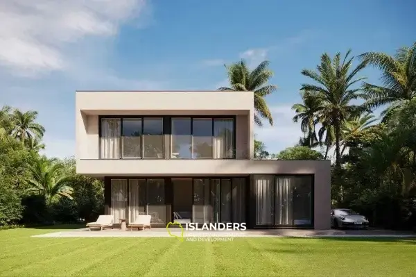 Просторная вилла с 3 спальнями и видом на сад с бассейном.