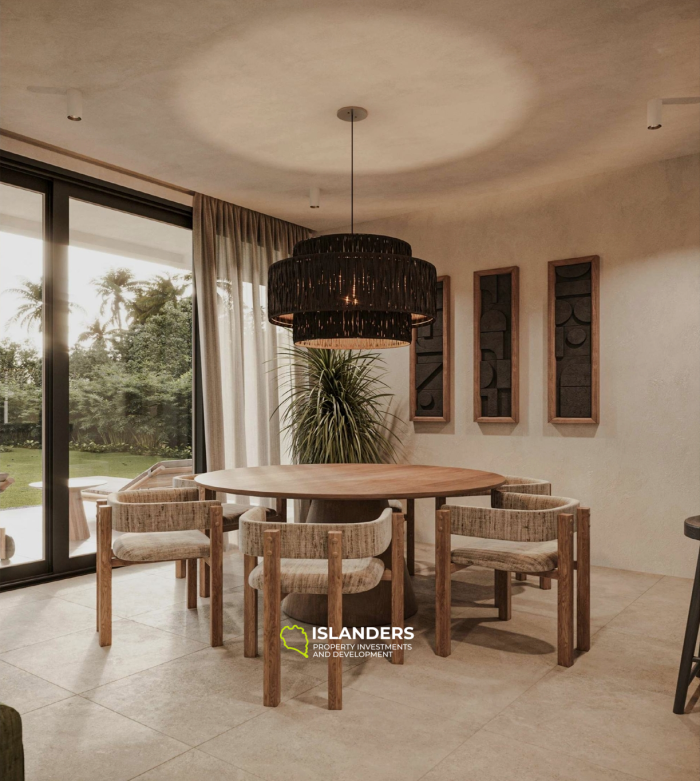 Просторная вилла с 3 спальнями и видом на сад с бассейном.