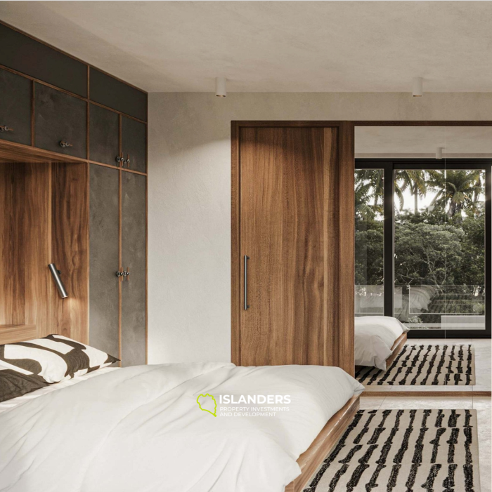 Просторная вилла с 3 спальнями и видом на сад с бассейном.