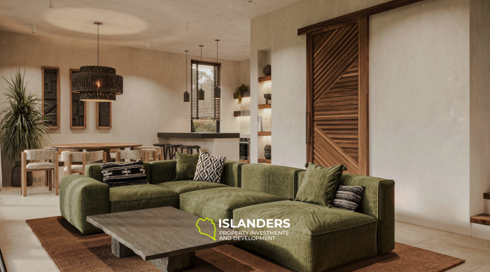 Просторная вилла с 3 спальнями и видом на сад с бассейном.