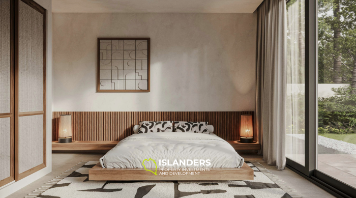 Просторная вилла с 3 спальнями и видом на сад с бассейном.