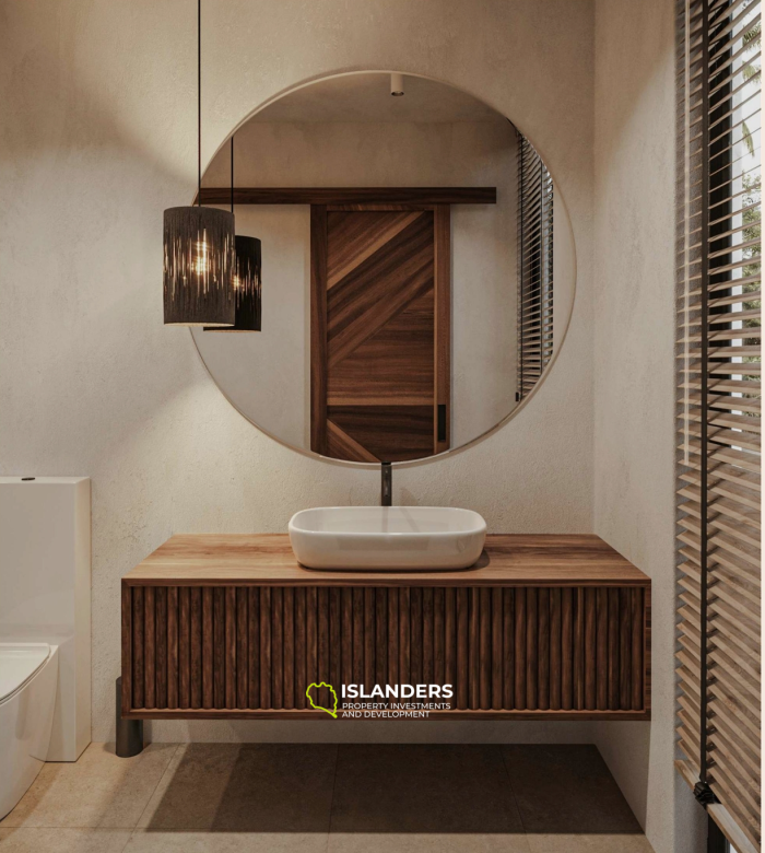 Просторная вилла с 3 спальнями и видом на сад с бассейном.