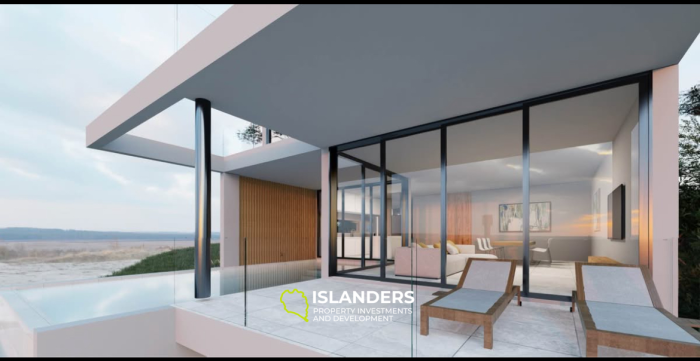 Villa moderne de 3 chambres avec piscine et agencement pratique.